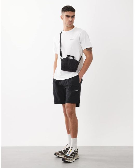 Columbia White Sequoia Grove Woven Shorts for men