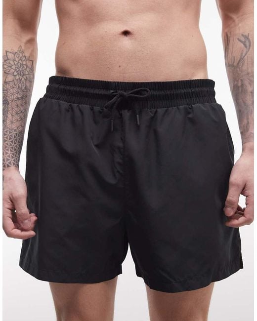 Collusion Blue Mid Length Swim Shorts for men