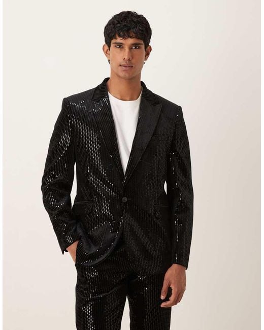 ASOS Black Slim Suit Jacket for men