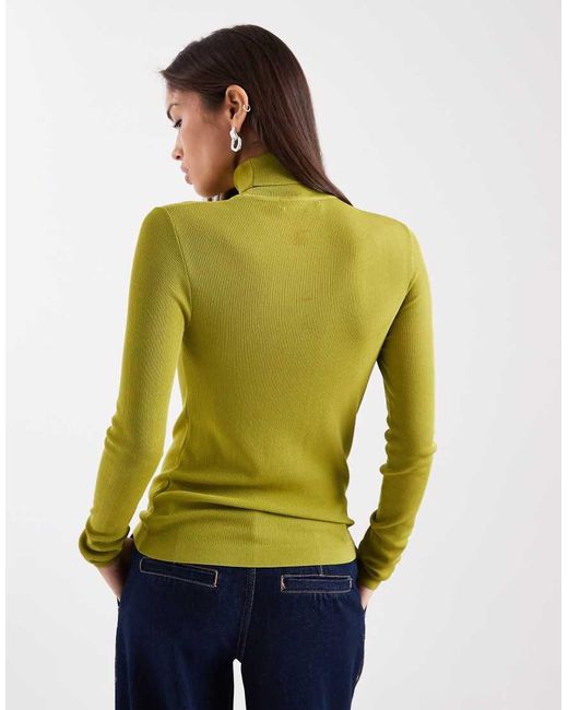 Fred Perry Green Roll Neck Jumper