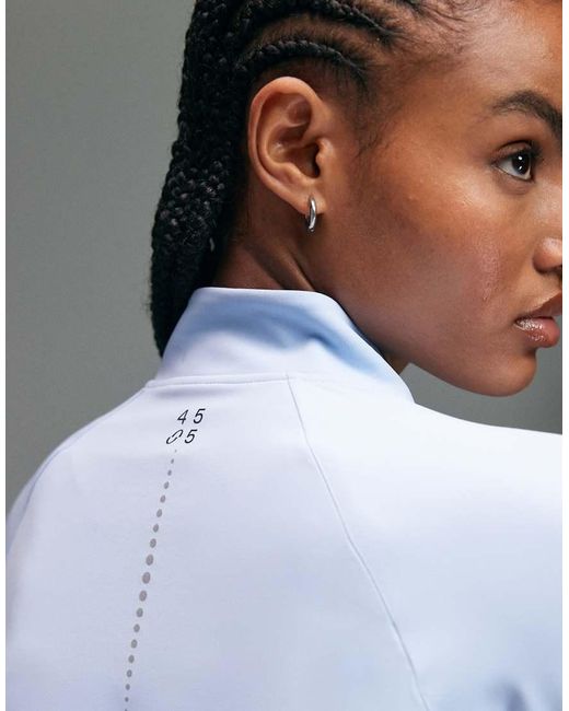 4505 Gray Premium Reflective Zip Up Running Jacket With Foldover Cuff And Zip Phone Pocket