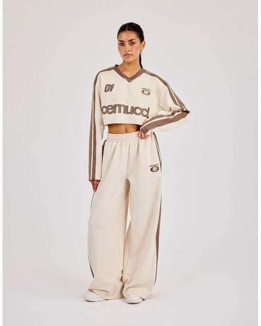 CERNUCCI Natural Cropped Football Top