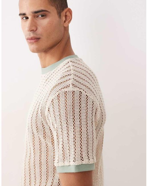 ASOS Brown Relaxed Ringer T-shirt for men