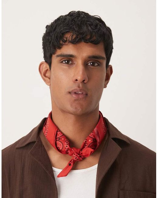 ASOS Bandana Met Paisley Motief in het Red voor heren