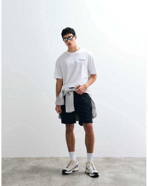 Only & Sons Black Cargo Shorts for men