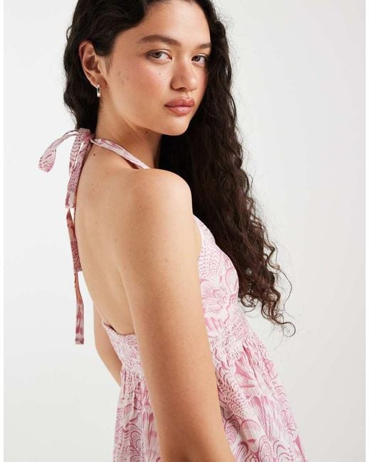 Hollister Natural Halterneck Babydoll Cami