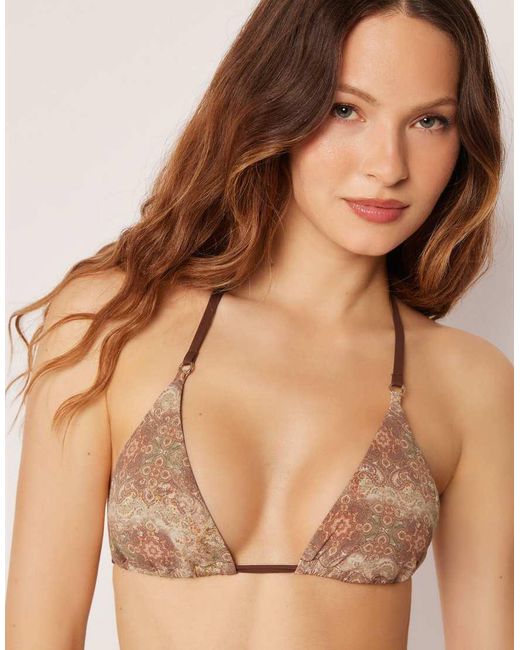 Calzedonia Natural Triangle Bikini Top Boho
