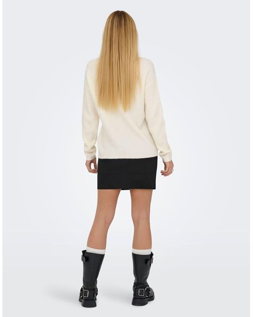 ONLY White Knitted Pullover