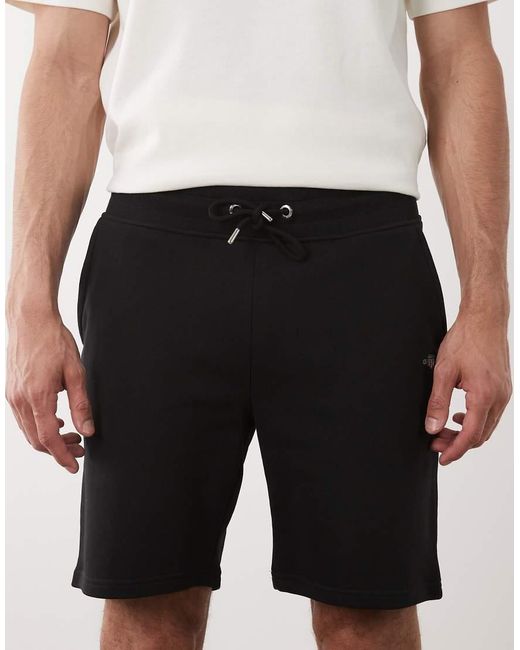 Gant White Shield Logo Sweat Shorts for men