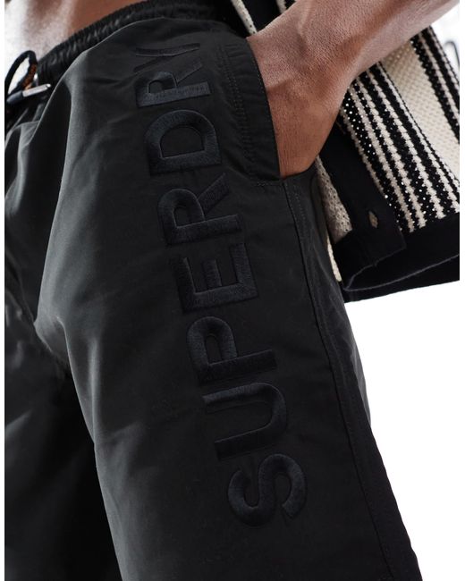 Short Superdry pour homme en coloris Black