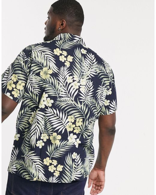 Jack & Jones Originals Plus – Kurzärmliges Hawaii-Hemd mit Reverskragen in  Blau für Herren | Lyst AT