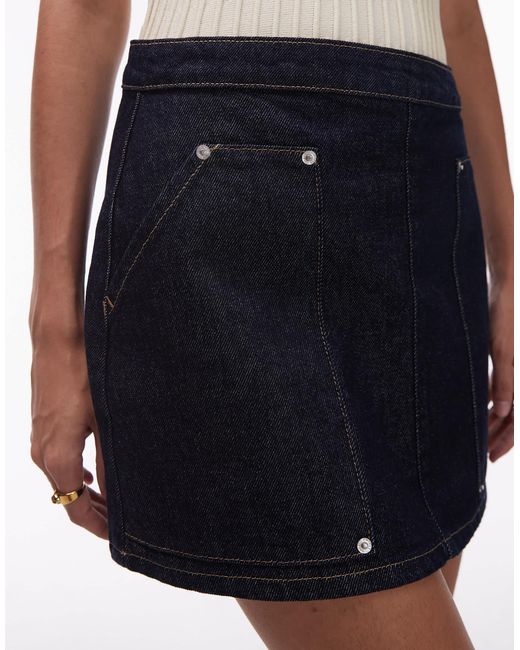 ASOS White Carpenter Detail Mini Skirt