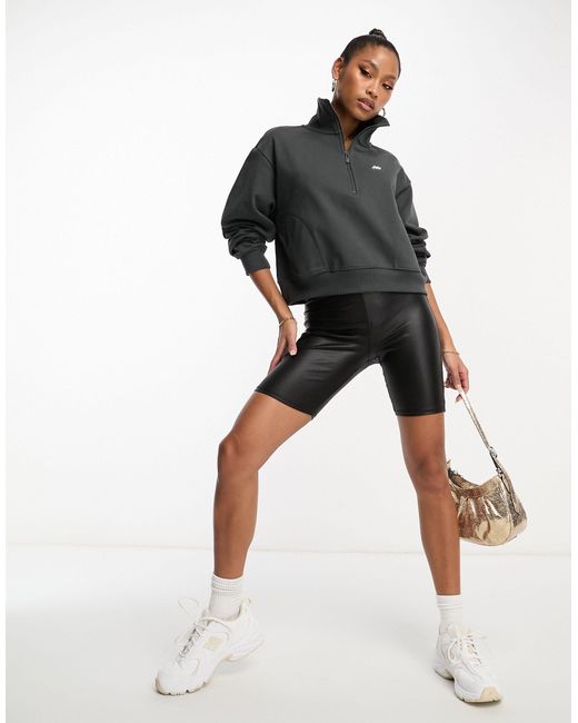 Athletics remastered - sweat-shirt en tissu éponge à col zippé - noir New Balance en coloris Gray