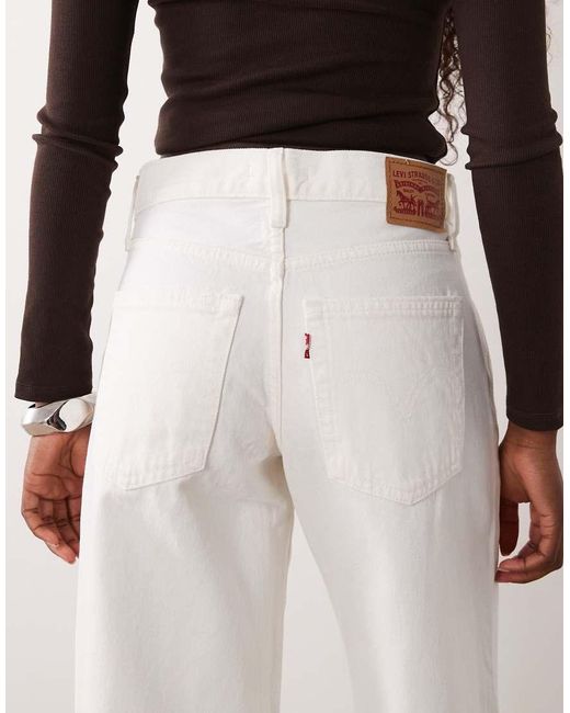 Vaqueros Denim Anchos Middy En Blanco Levi's de color White