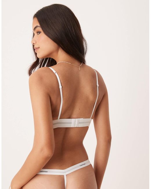 String côtelé en modal Calvin Klein en coloris Brown