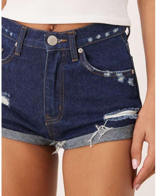 Glamorous White Denim Distressed Shorts