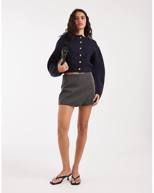 River Island Black Structured Sleeve Cardigan
