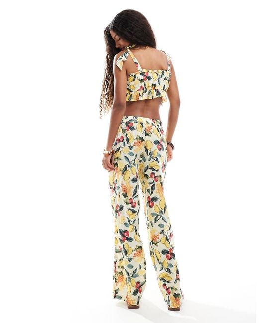 Vero Moda Metallic High Waisted Wide Leg Trouser Co-ord