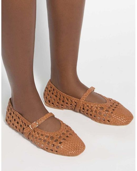 Dune Brown Hazella Mary Janes Shoes