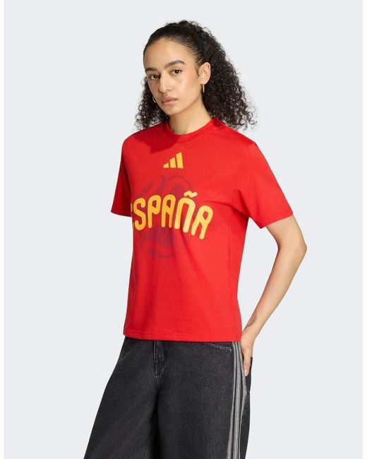 Adidas Originals Red Fifa World Cup 26 Spain T-Shirt