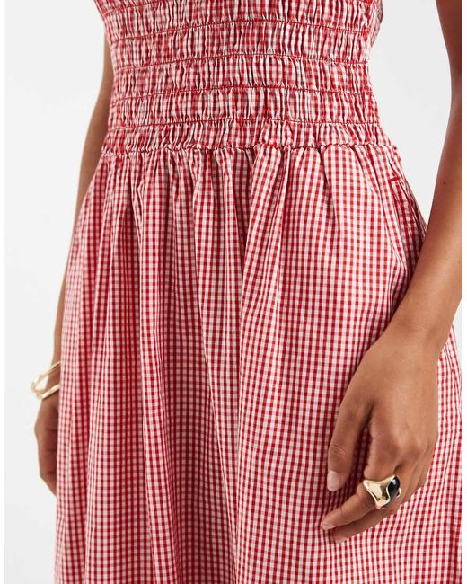 Gap Pink Ruffle Body Midi Dress