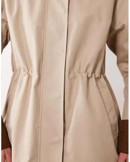 Y.A.S Natural Corduroy Trim Twill Barn Jacket