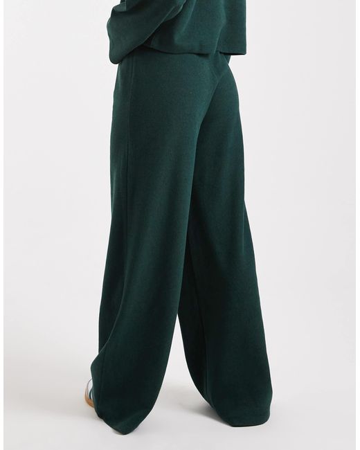 Pantalon ample en tissu côtelé doux - forêt Miss Selfridge en coloris Green