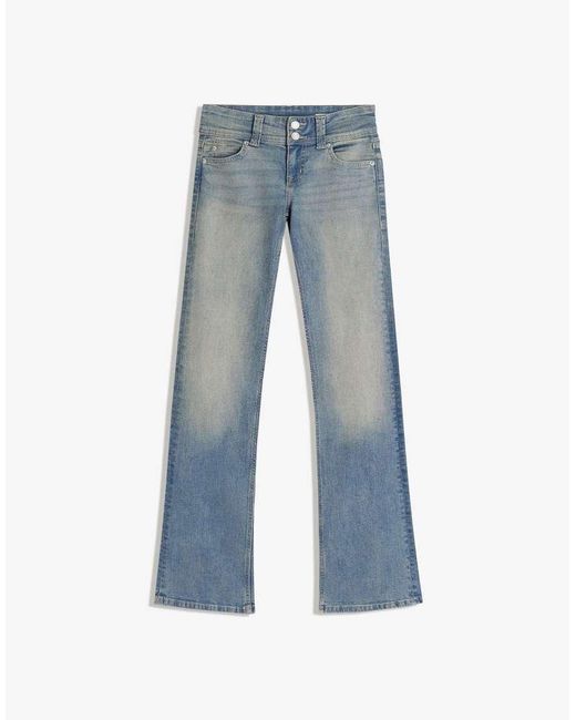 Bershka Blue Bootcut Jeans
