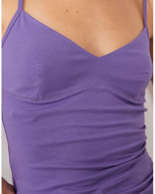 Mango Purple Starring Hailey Bieber Structured Cami Top