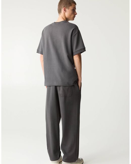 Pull&Bear Black Interlock Trackies for men