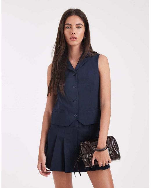 ONLY Blue Tailored Waistcoat