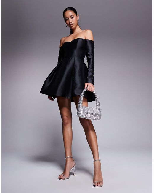 Forever New Black Structured Mini Dress