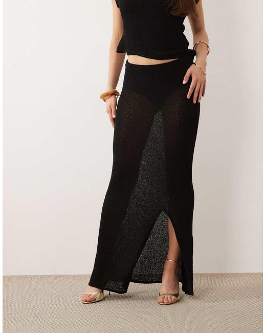 Tala Natural Beach Knit Maxi Skirt