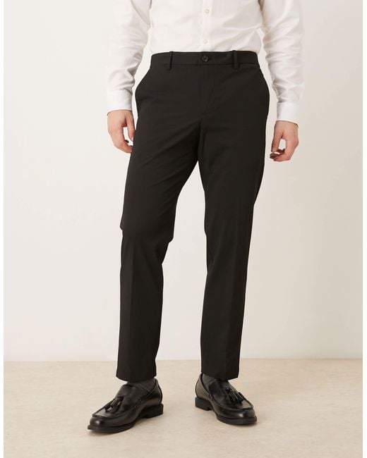 Mango Black Bologna Cotton Mix Tailored Trouser for men