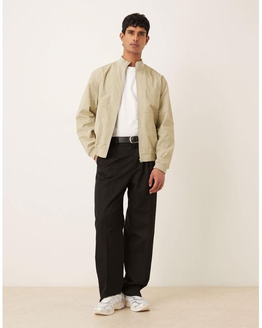 ASOS Natural Oversized Bomber Jacket for men