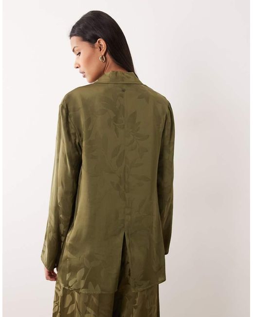ARMANI EXCHANGE Green Floral Jacquard Co-ord Blazer