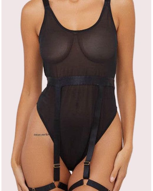 Wolf & Whistle Black Dolly Thick Strap Bodysuit
