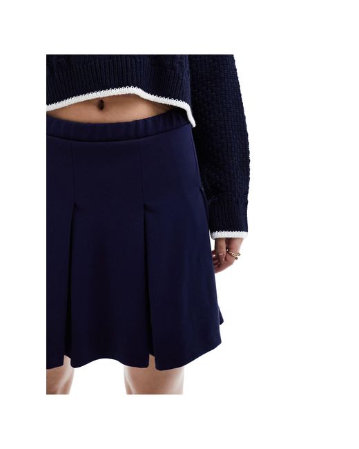 Minifalda con diseño plisado Pieces de color Blue