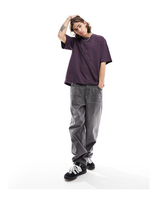 G-Star RAW – base – kastiges oversize-t-shirt in Purple für Herren