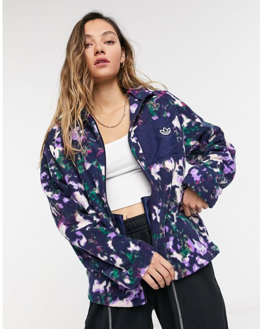 Bellista - polaire à logo avec fleurs Polaire adidas Originals en coloris  Bleu - Lyst