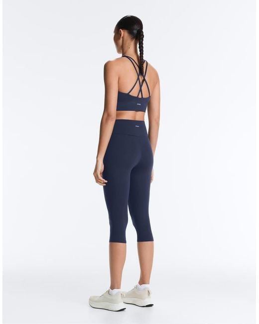 Oysho Blue Comfortlux High-rise 40cm Capri leggings
