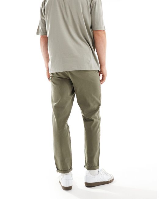 ASOS Green Classic Rigid Washed Chino for men