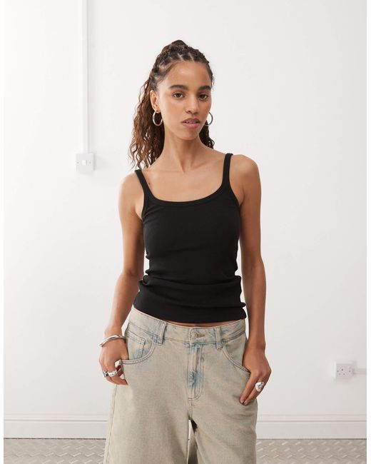 Weekday Black Close Fitted Vest