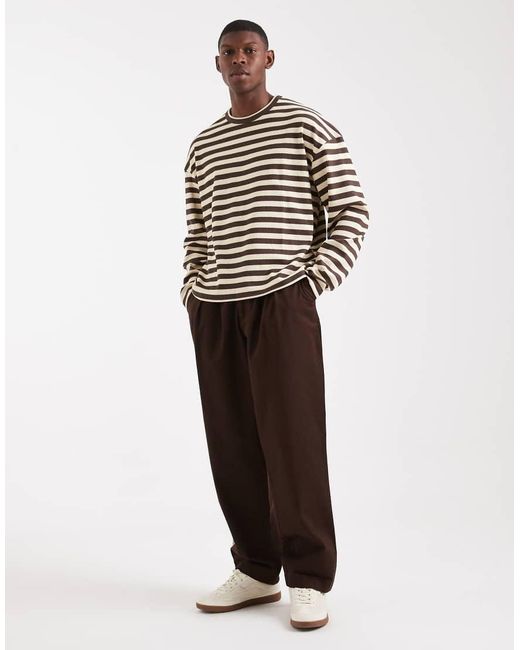 Redefined Rebel Multicolor Boxy Striped Sweatshirt for men