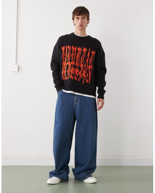 Pull oversize avec motif en jacquard - et rouge Weekday pour homme en coloris Red