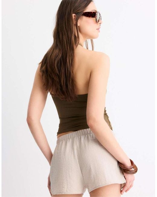 Stradivarius Natural Rustic Shorts