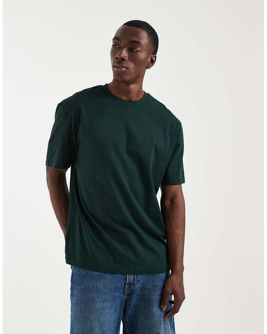 ASOS Green Relaxed T-shirt With Cafe Graphic for men