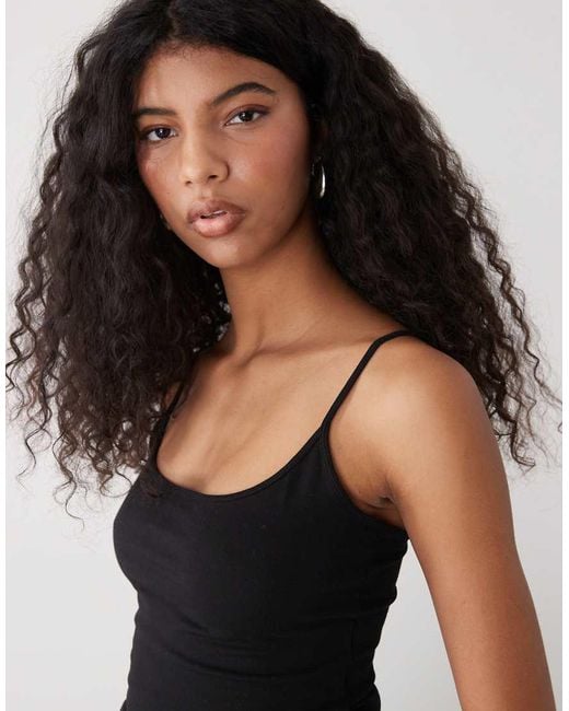 Weekday Black Strappy Vest Top