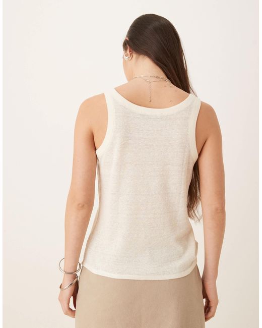 Mango Natural Linen Vest