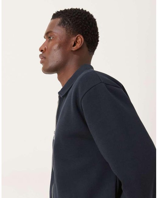 Giacca Harrington Squadrata Vestibilità Comoda Con Zip di ASOS in Blue da Uomo